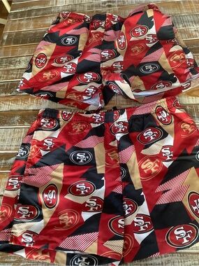 Team Apparel Red and Black Kids' Shorts with Gold Accents